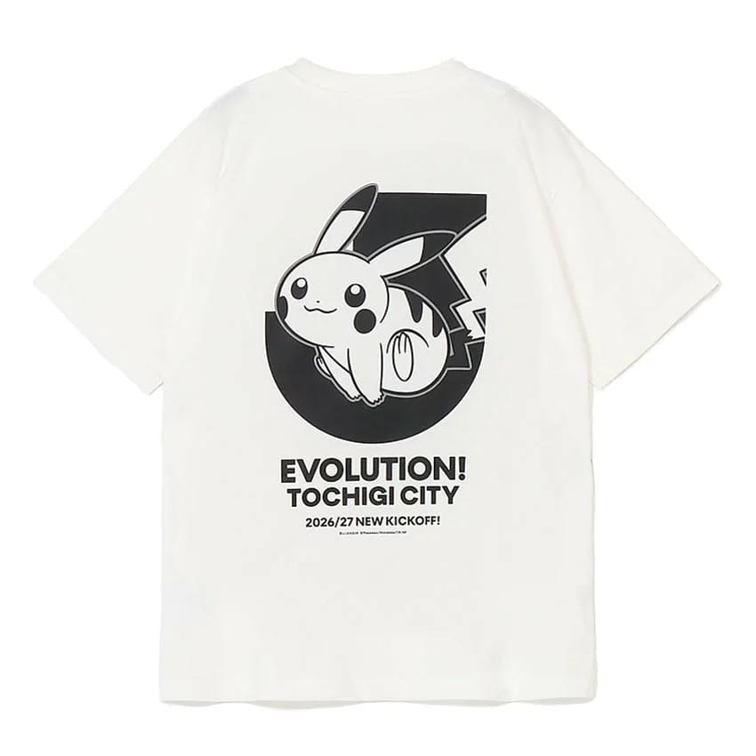 Pikachu T-Shirt White Tochigi City x Pokemon J.League | J.League Online Store