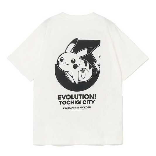 Pikachu T-Shirt White Tochigi City x Pokemon J.League | J.League Online Store