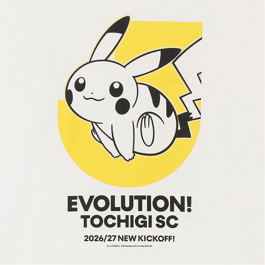 Pikachu T-Shirt White Tochigi SC x Pokemon J.League | J.League Online Store