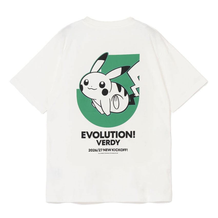 Pikachu T-Shirt White Tokyo Verdy x Pokemon J.League | J.League Online Store