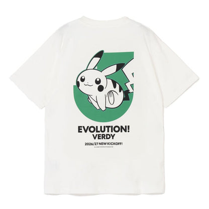 Pikachu T-Shirt White Tokyo Verdy x Pokemon J.League | J.League Online Store