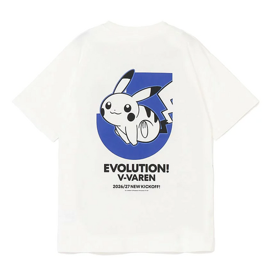 Pikachu T-Shirt White V-Varen Nagasaki x Pokemon J.League | J.League Online Store