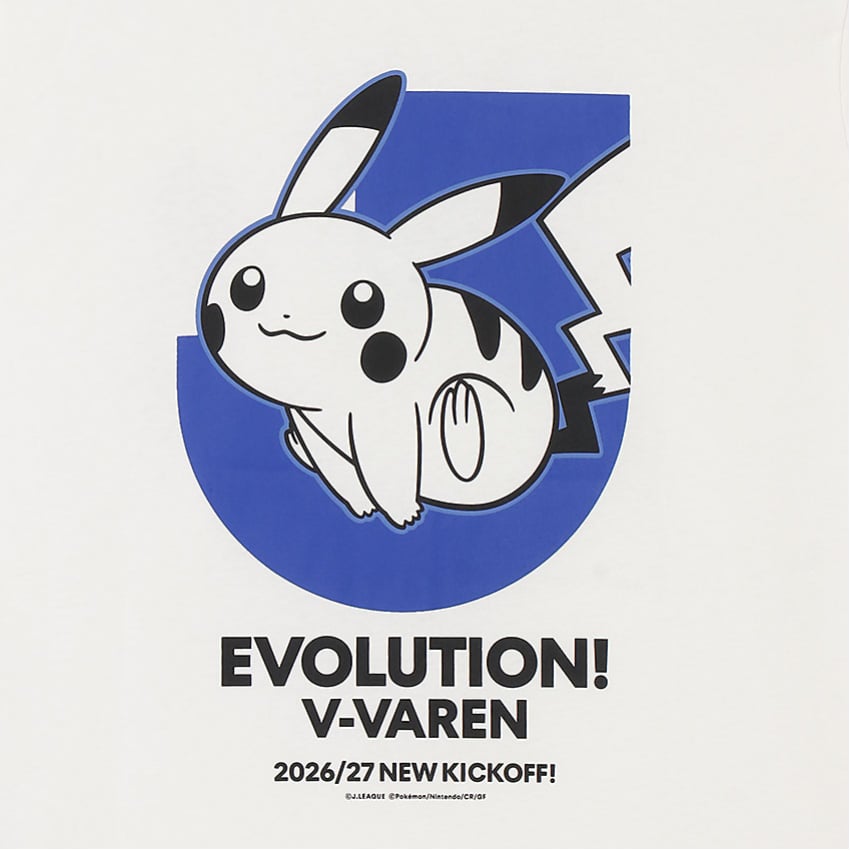 Pikachu T-Shirt White V-Varen Nagasaki x Pokemon J.League | J.League Online Store