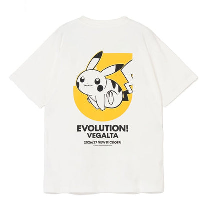 Pikachu T-Shirt White Vegalta Sendai x Pokemon J.League | J.League Online Store