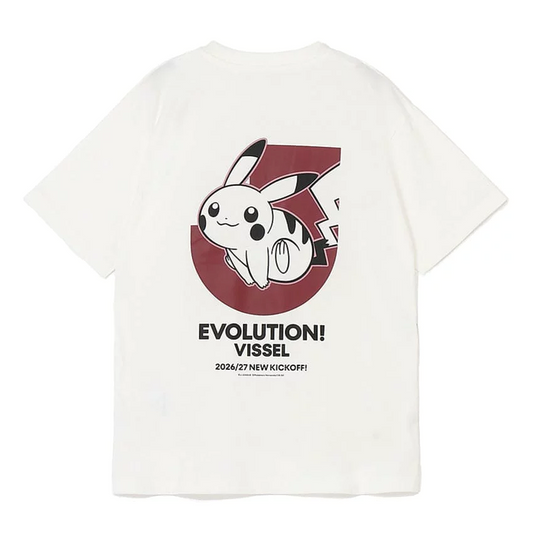 Pikachu T-Shirt White Vissel Kobe x Pokemon J.League | J.League Online Store