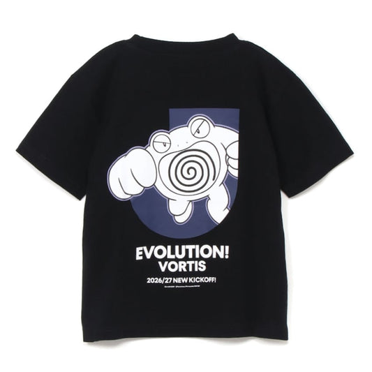 Poliwrath T-Shirt Black Kids Tokushima Vortis x Pokemon J.League | J.League Online Store