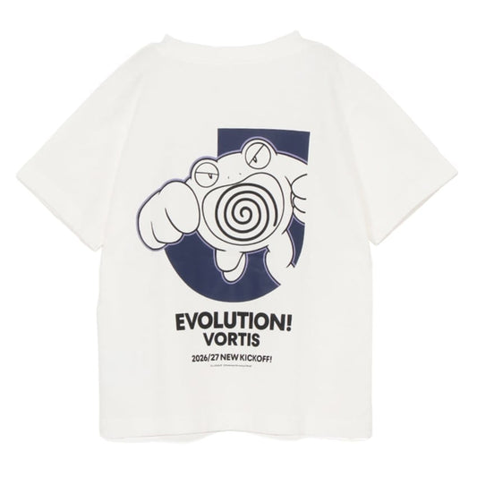 Poliwrath T-Shirt White Kids Tokushima Vortis x Pokemon J.League | J.League Online Store