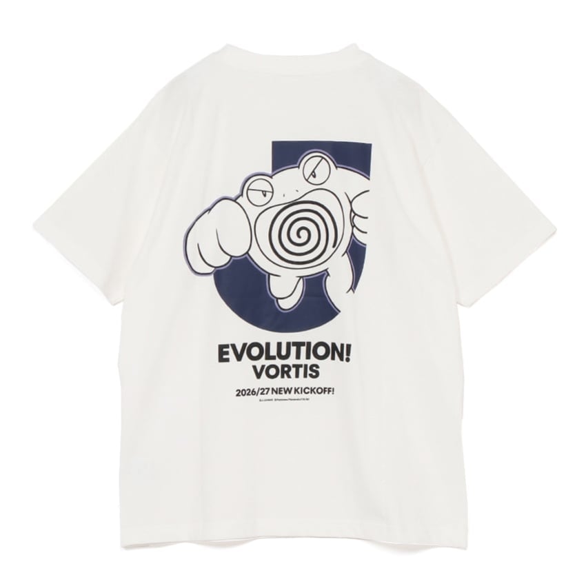 Poliwrath T-Shirt White Tokushima Vortis x Pokemon J.League | J.League Online Store