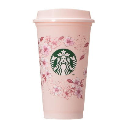 Starbucks Japan SAKURA Shine Brightly 2026 collection merchandise. Limited edition series featuring glitter pink stainless bottles, Stanley collaboration tumblers in pink gradient, and color-changing cups. The design theme highlights vivid spring colors, metallic gold accents, and bright cherry blossom patterns.