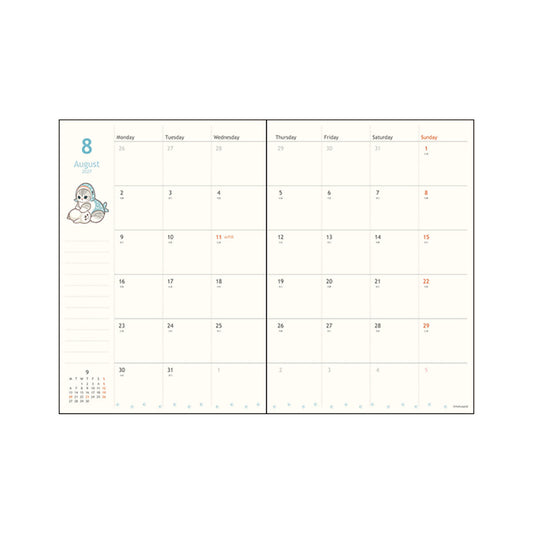 mofusand B6 Monthly Diary 2027 (Meows And Sweets)