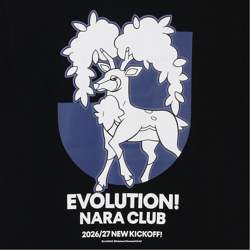 Sawsbuck T-Shirt Black Kids Nara Club x Pokemon J.League | J.League Online Store
