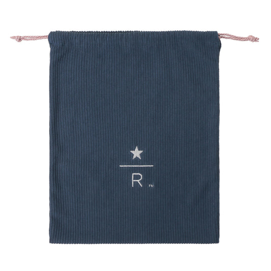 Starbucks Reserve Drawstring Pouch Corduroy Blue L | Starbucks Japan