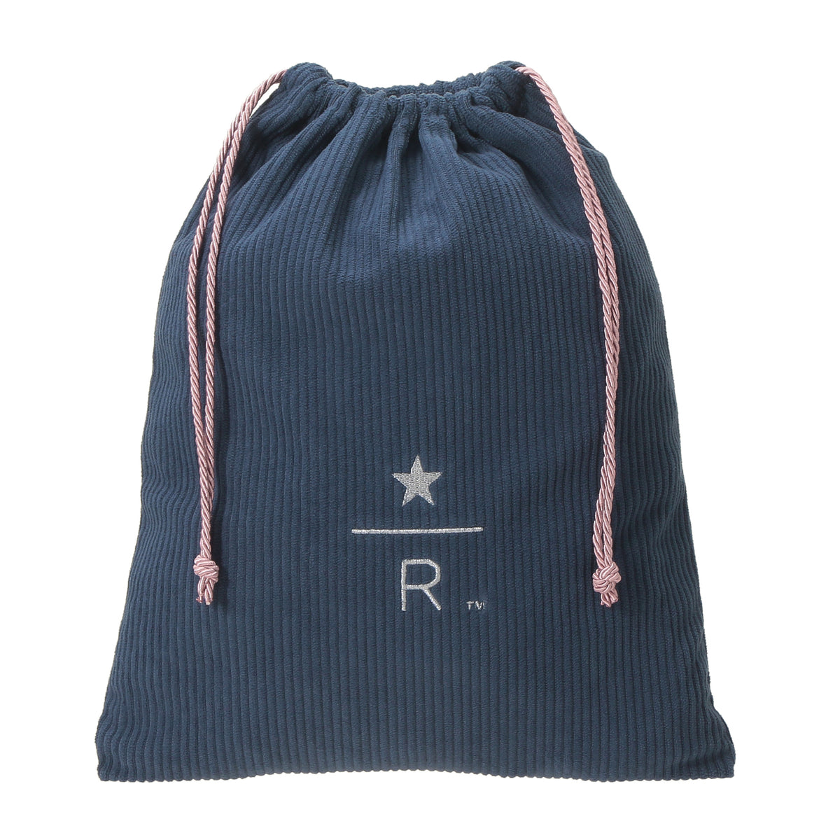 Starbucks Reserve Drawstring Pouch Corduroy Blue L | Starbucks Japan