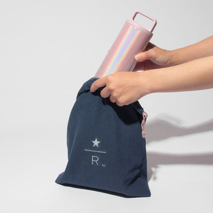 Starbucks Reserve Drawstring Pouch Corduroy Blue L | Starbucks Japan