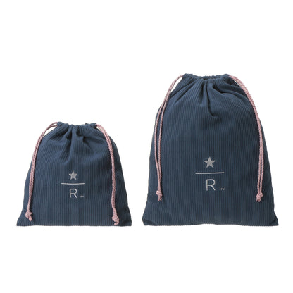 Starbucks Reserve Drawstring Pouch Corduroy Blue S | Starbucks Japan