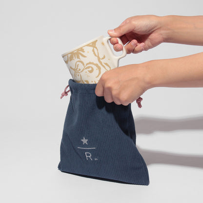 Starbucks Reserve Drawstring Pouch Corduroy Blue S | Starbucks Japan