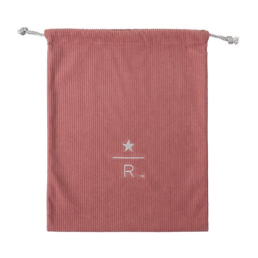 Starbucks Reserve Drawstring Pouch Corduroy Pink L | Starbucks Japan