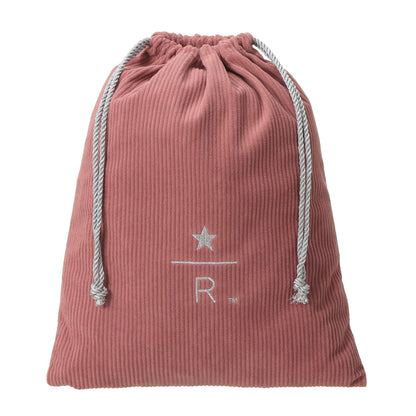 Starbucks Reserve Drawstring Pouch Corduroy Pink L | Starbucks Japan