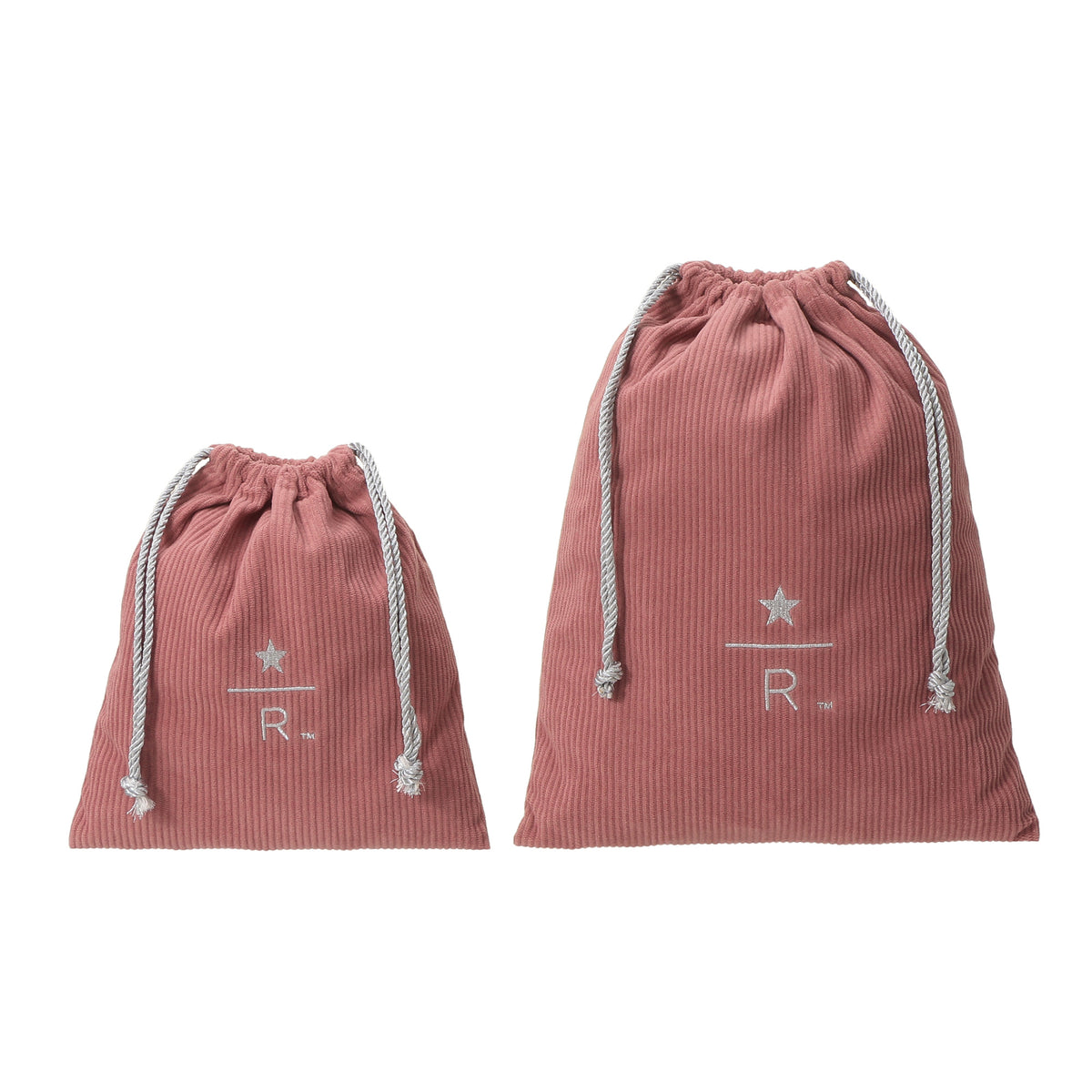 Starbucks Reserve Drawstring Pouch Corduroy Pink S | Starbucks Japan