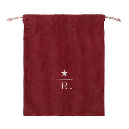 Starbucks Reserve Drawstring Pouch Corduroy Red L | Starbucks Japan