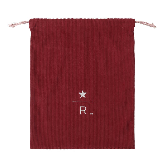 Starbucks Reserve Drawstring Pouch Corduroy Red L | Starbucks Japan