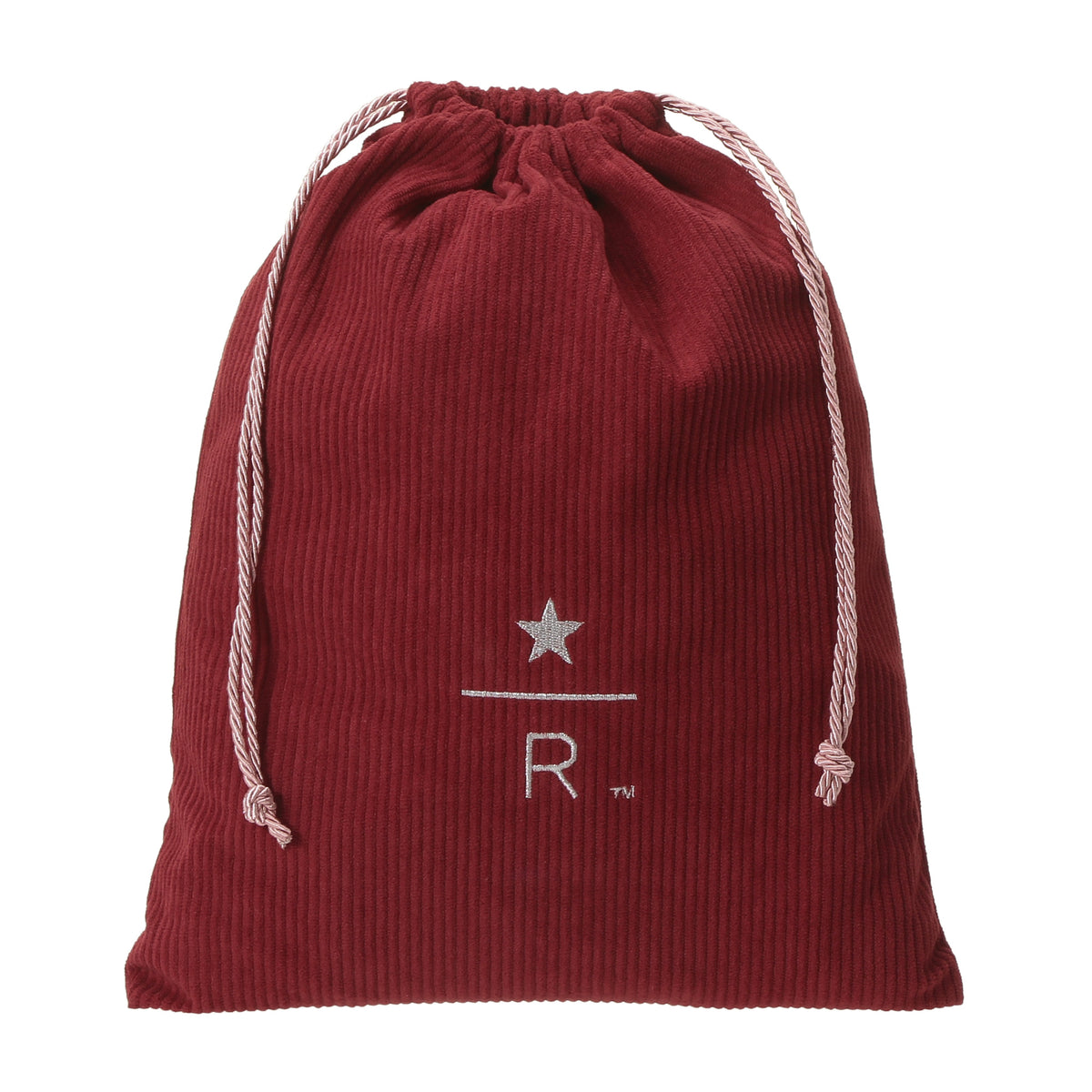 Starbucks Reserve Drawstring Pouch Corduroy Red L | Starbucks Japan