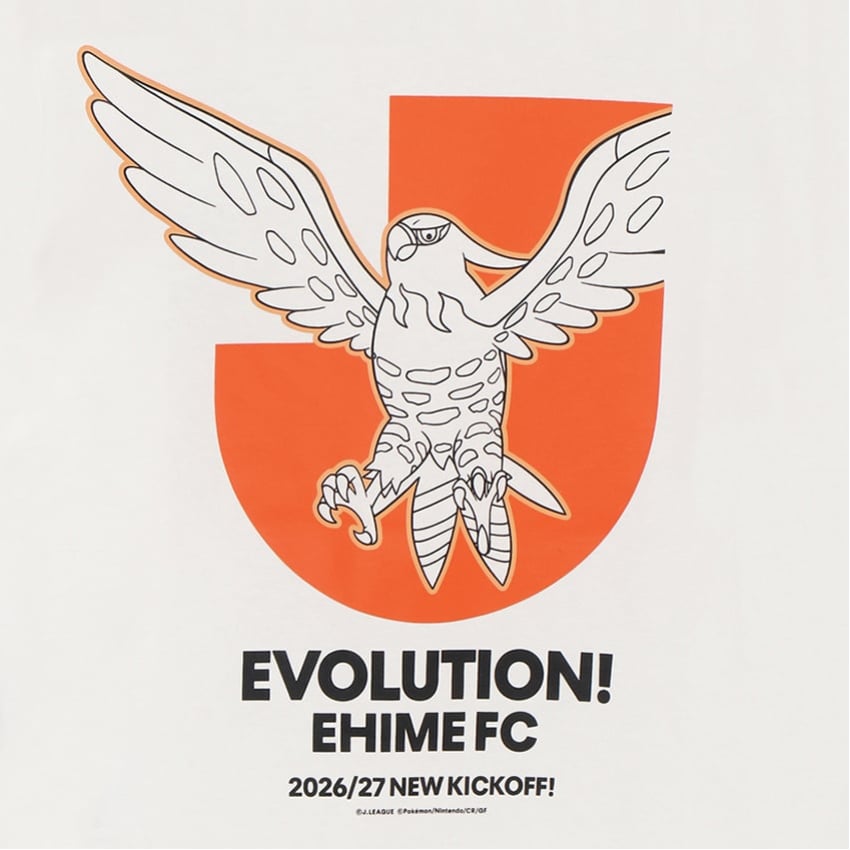 Talonflame T-Shirt White Kids Ehime FC x Pokemon J.League | J.League Online Store