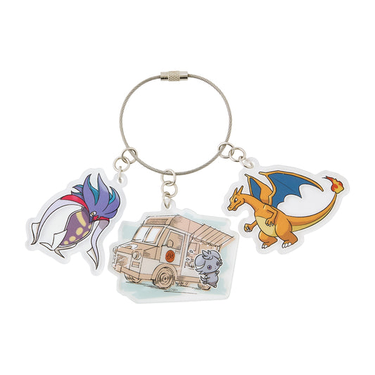 Triple Acrylic Key Ring Nouveau Cafe Lumiose Elegant Day LEGENDS Z-A | Pokemon Center Japan