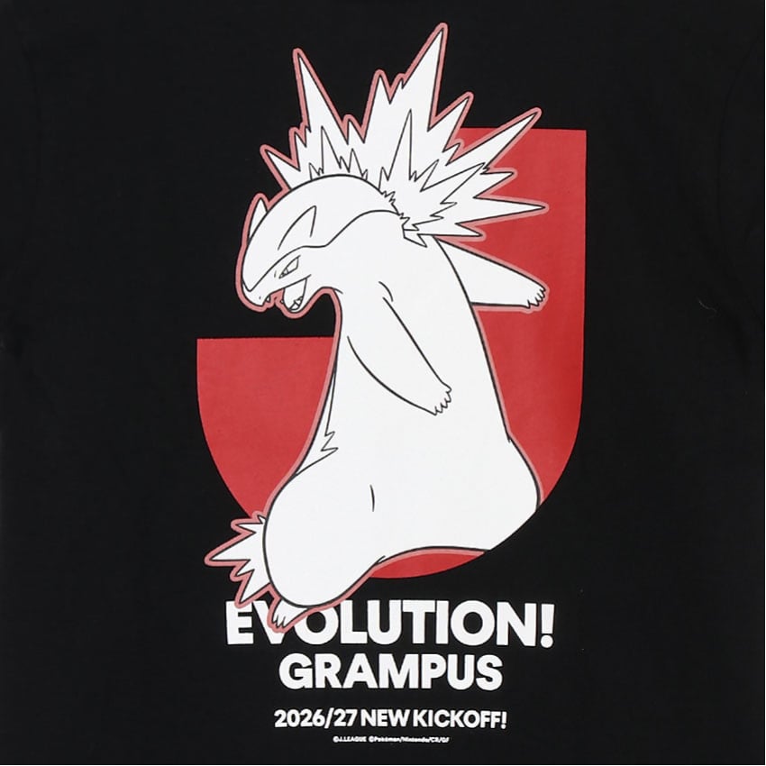 Typhlosion T-Shirt Black Kids Nagoya Grampus x Pokemon J.League | J.League Online Store