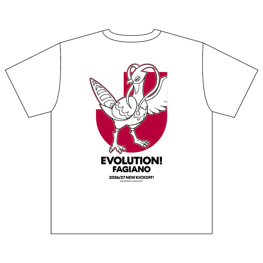 Unfezant T-Shirt White Fagiano Okayama x Pokemon J.League | J.League Online Store