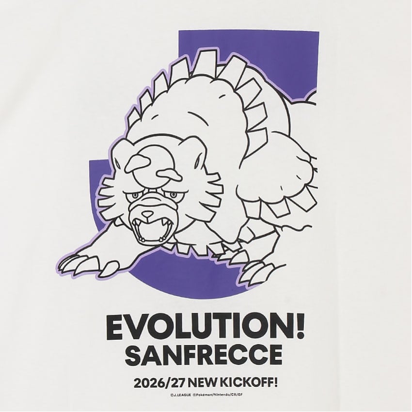 Ursaluna T-Shirt White Sanfrecce Hiroshima x Pokemon J.League | J.League Online Store