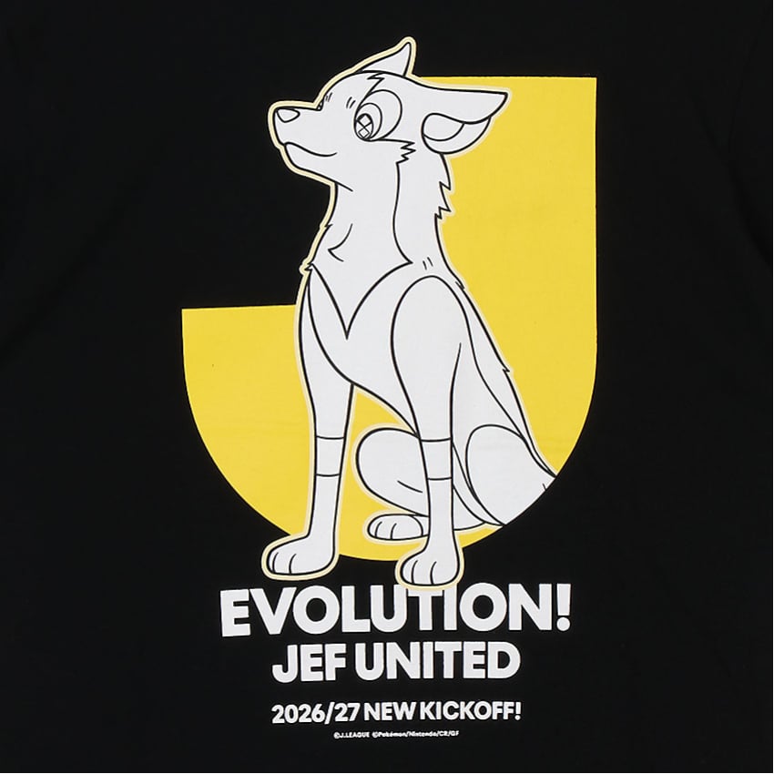 Yamper T-Shirt Black Kids JEF United Chiba x Pokemon J.League | J.League Online Store